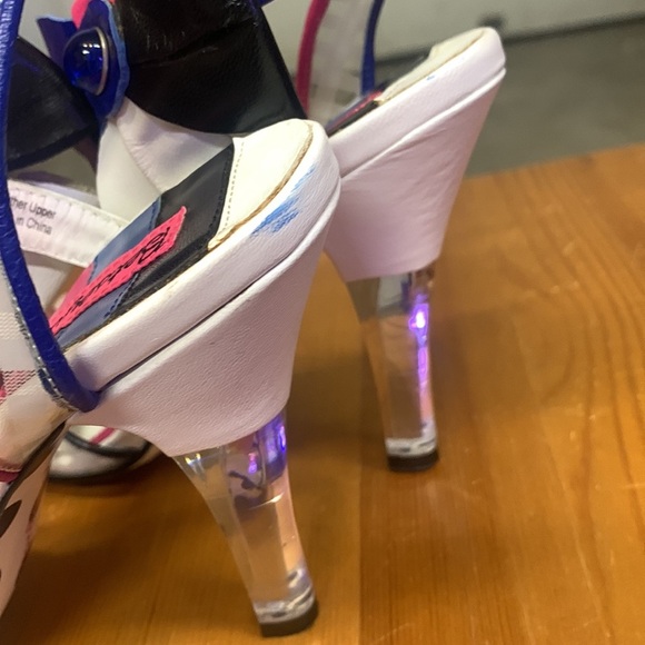 Betseyville by Betsey Johnson Gingham Bow
Colourblock Open Toe Lucite Heels - Picture 9 of 16